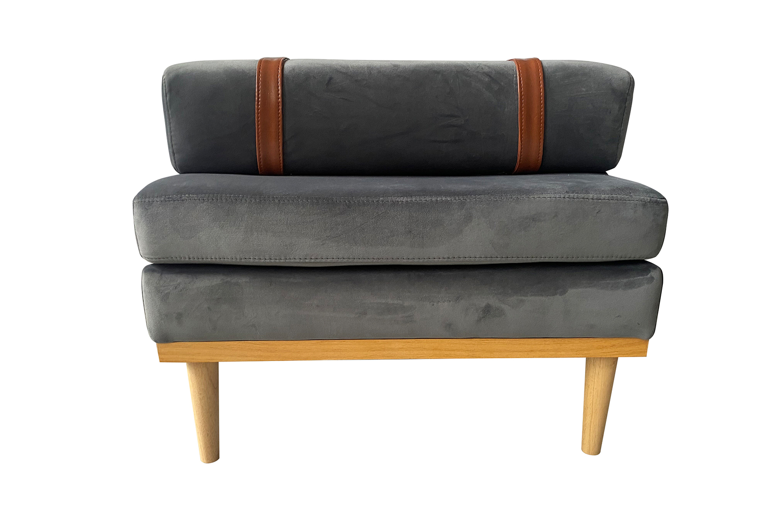 Daybed Samt grau Bett Tagesbett Polsterbett Day-Bed Liegebett Jugendbett 