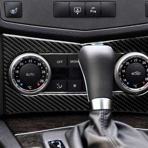Carbon Fiber AC Console Interior Trim For Benz C-Class W204 2007-10 - Foto 4 di 12