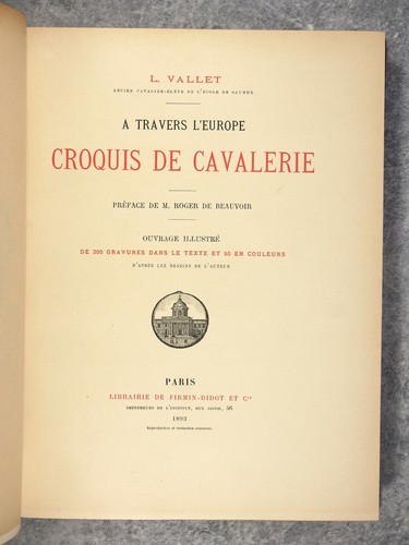 VALLET LOUIS. A TRAVERS L'EUROPE CROQUIS DE CAVALERIE. 1893. 50 PLANCHES COULEUR - Picture 4 of 12