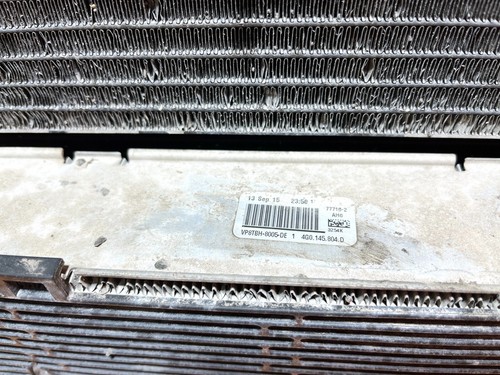 13-17 AUDI Q5 8R ENGINE COOLING AUXILIARY RADIATOR & AC CONDENSER W/ FAN OEM - Picture 4 of 11