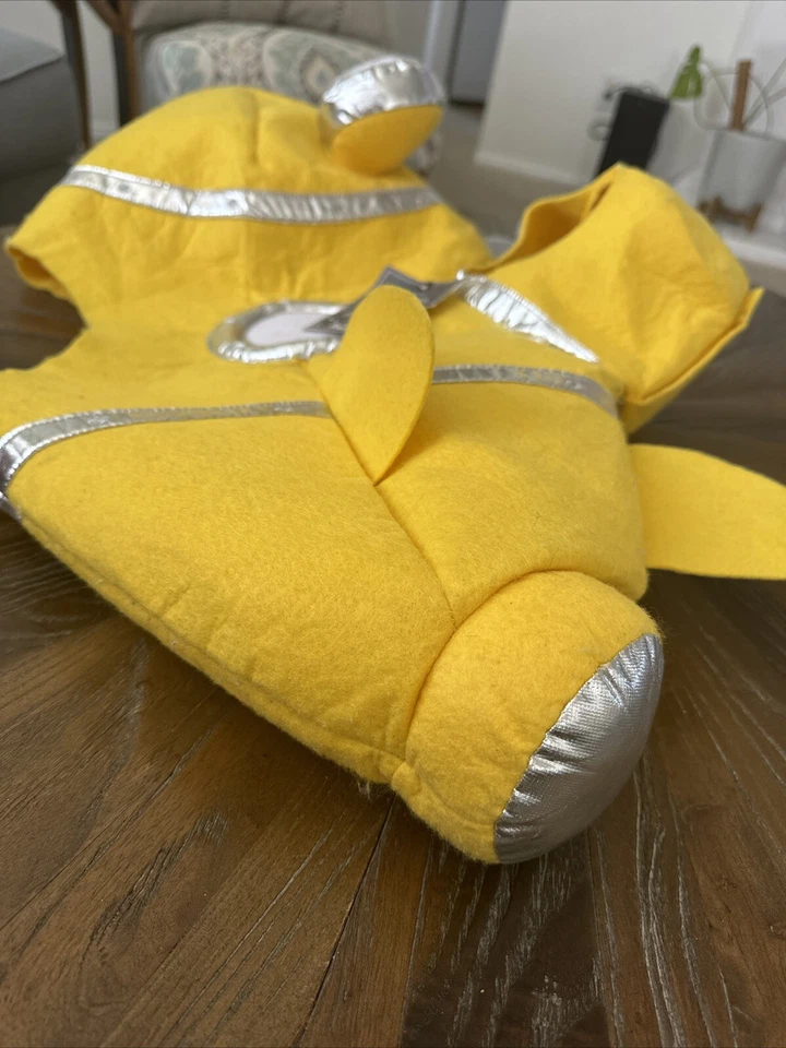 Fantasia de Halloween submarino amarelo 3D Pottery Barn Kids tamanho pequeno rara nova com etiquetas - Imagem 4 de 4