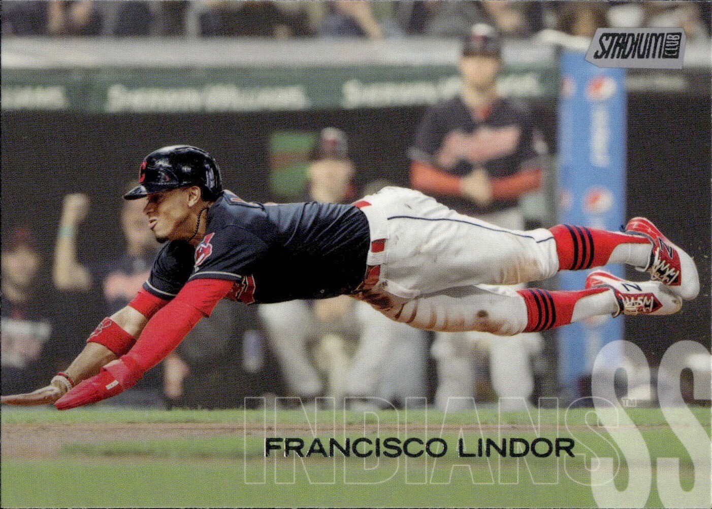 2018 Francisco Lindor Topps Stadium Club SLIDING IMAGE VARIATION SSP #58 Indians