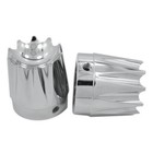 Chrome Excalibur Front Axle Nut Covers 2000 2007 Harley Davidson Touring Models