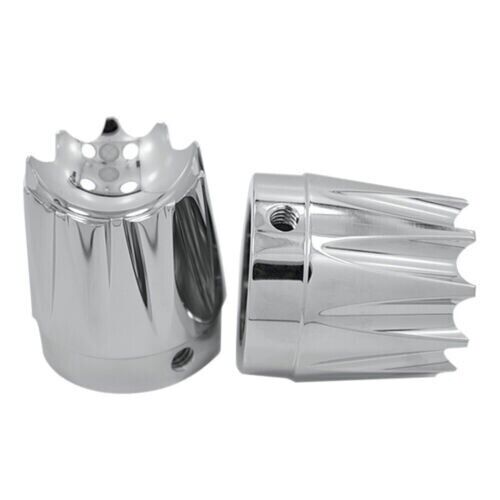 Chrome Excalibur Front Axle Nut Covers 2000-2007 Harley-Davidson Touring Models - Picture 1 of 1