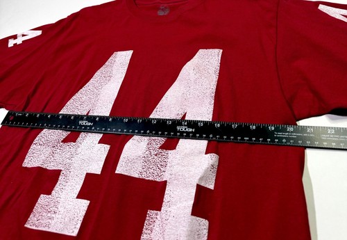 Bubba Gump Shrimp Company T-Shirt Uomo M Grafica Rossa #44 Forrest Gump Girocollo - Foto 4 di 5