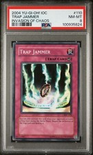 2004 Yu-Gi-Oh! Trap Jammer Invasion Of Chaos IOC Unlimited Super Rare PSA 8