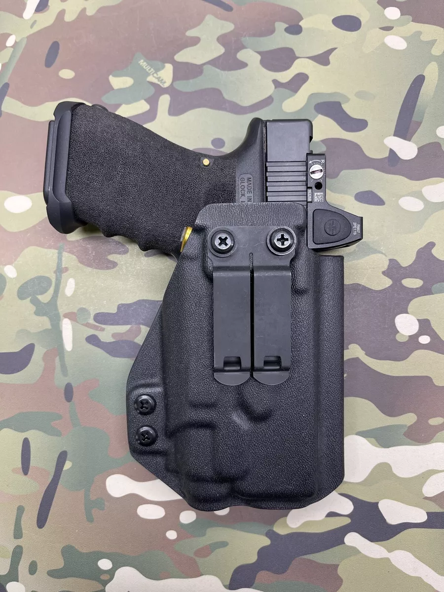 Black Kydex IWB Holster for Glock 19 23 RMR CUT Thread Barrel
