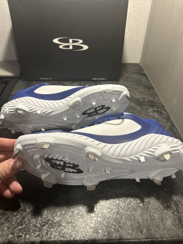 Boombah Softball Molded Cleats Mens 8 Women's 9.5 White/Royal Blue Brand New - Picture 6 of 6