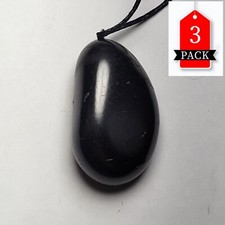 Shungite World Shungite Pendant Tumbled - Medium - Pack of 3