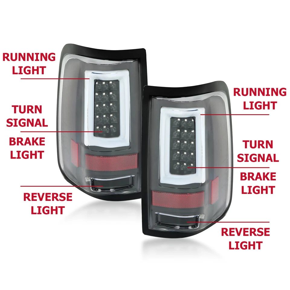 Luces traseras de tubo LED para Ford F150 2004-2008 LOBO luces de freno izquierda+derecha DOT Foto 2 de 4