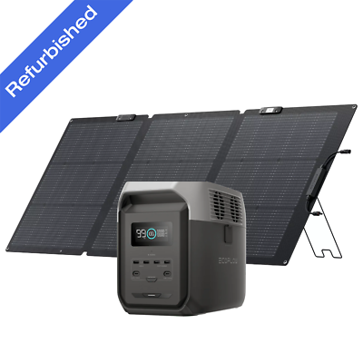 #ad #ad EcoFlow DELTA 3 1500 1536Wh Portable Power Station160W Solar Panel Refurbished $689.00