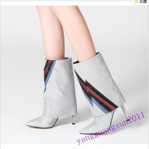 Nos para para para Mujer Lentejuelas De Salón Zapatos de Taco Alto Puntera Puntiaguda mitad de la Pantorrilla botas Zapatos De Tacones Altos 1de06c Nos para para para Mujer Lentejuelas De Salón Zapatos de Taco Alto Puntera Puntiaguda mitad de la Pantorrilla botas Zapatos De Tacones Altos 1de06c