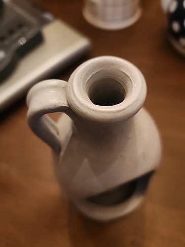 Williamsburg VA Pottery Salt Glaze Colonial Jug Candle Holder - Picture 5 of 6