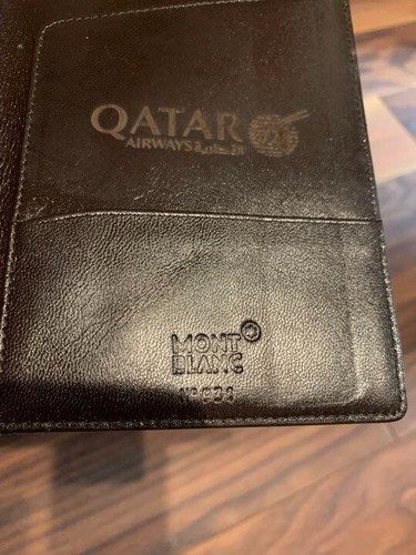 Montblanc Qatar Airways Collaboration Passport Case Black Crocodile Novelty Used - Picture 5 of 6