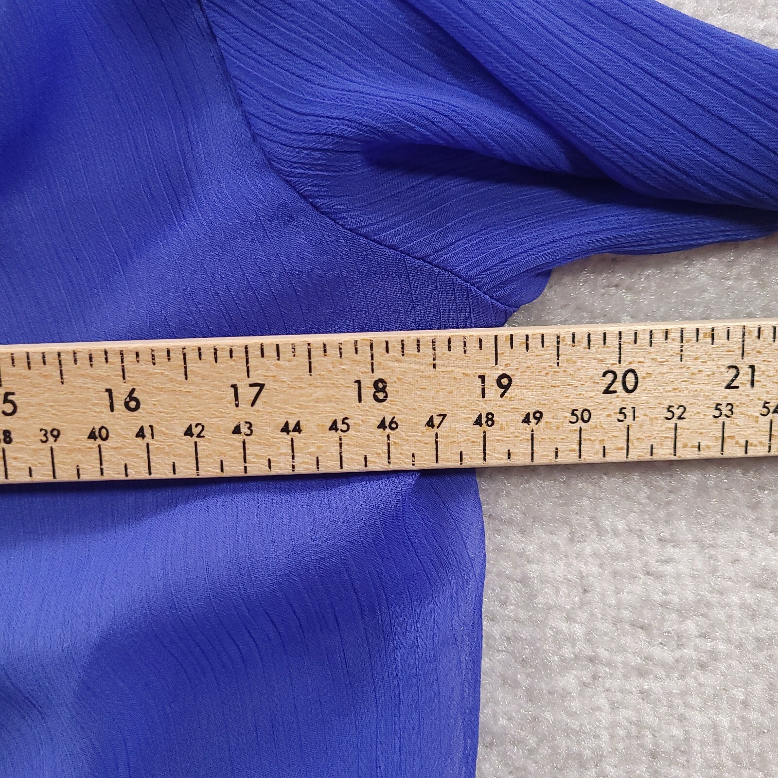 Express Sequin Split Front Sheer Blouse Blue Size… - image 4