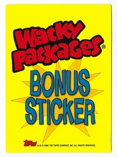 2006 Topps Wacky Packages ANS4 Serie 4 SAMMLERALBUM mit B1 Stella Dork'o Bonus - Bild 5 von 5