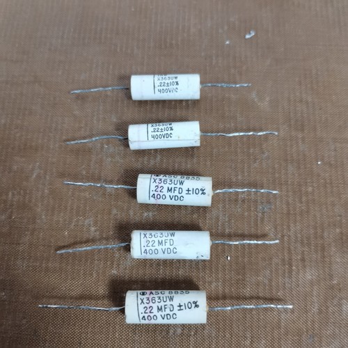 Five ASC film capacitors 0.22uF 400V for tube amplifiers