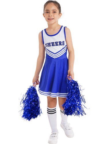 iEFiEL Cheer Leader Kostüm Mädchen Cheerleading Uniform Set Halloween Fasching - Picture 52 of 62