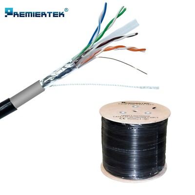 1000ft CAT6 UV Shielded FTP Waterproof Outdoor Direct Burial Network LAN Cable