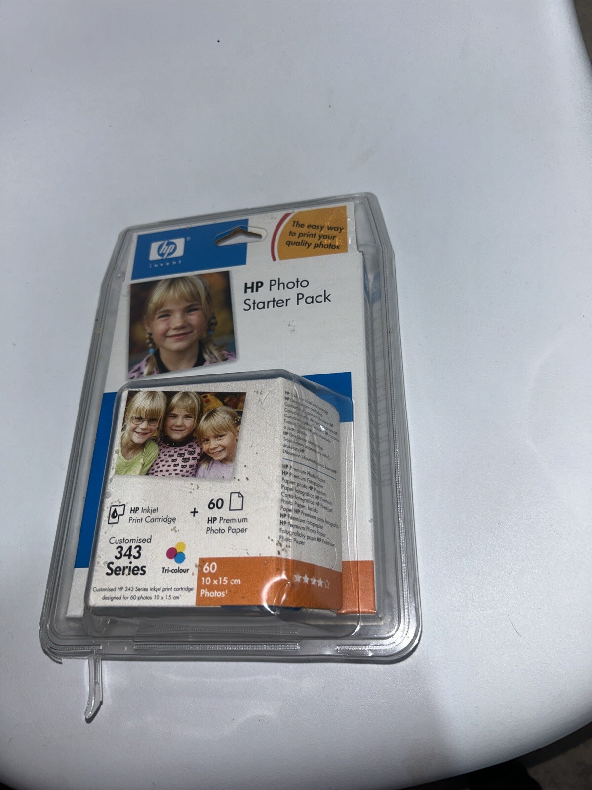 HP PHOTO STARTER PACK 343 tri-colour pour vos albums photos de famille