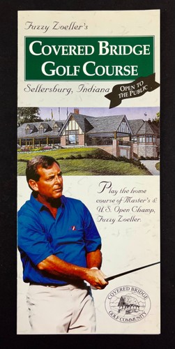1990s Sellersburg IN Fuzzy Zoeller Covered Bridge Golf Course Vintage Brochure