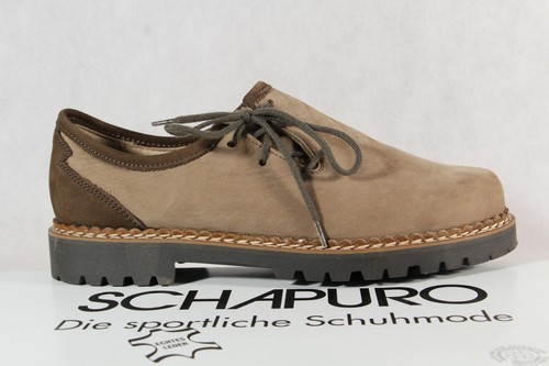 Schapuro Women Traditional Shoe Haferlschuh Half Shoe Leather Beige New!! - Picture 2 of 8