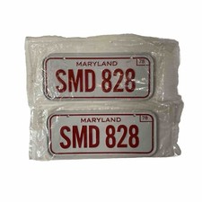 Vintage Maryland General Mills Wheaties Miniature License Plates Bicycle New