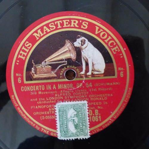 78 rpm ALFRED CORTOT LONDON SYMPH ORCH SCHUMANN OP54 N7 DB1062 HMV Landon Ronald - Picture 2 of 2