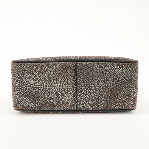 Authentic CELINE Leather Mini Boogie Bag Hand Bag Silver Black Used F/S - Picture 4 of 24