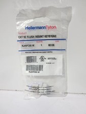 HELLERMANNTYTON Category 6 Modular Keystone Jack 1/Pack, White - 25 Packs