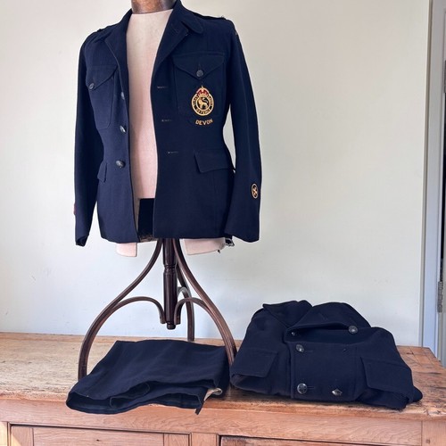 RARE WW2 WOMENS CD CORPS AMBULANCE UNIFORM JACKET SKIRT & POST WW2 GREAT COAT
