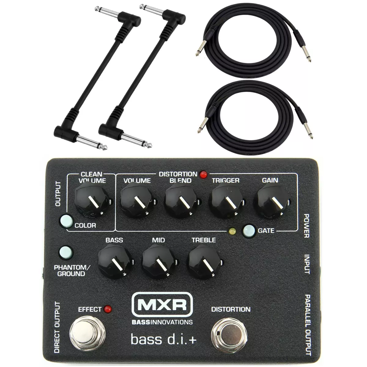 MXR M80 Bass D.I.+ Bass Distortion Pedal with Cables