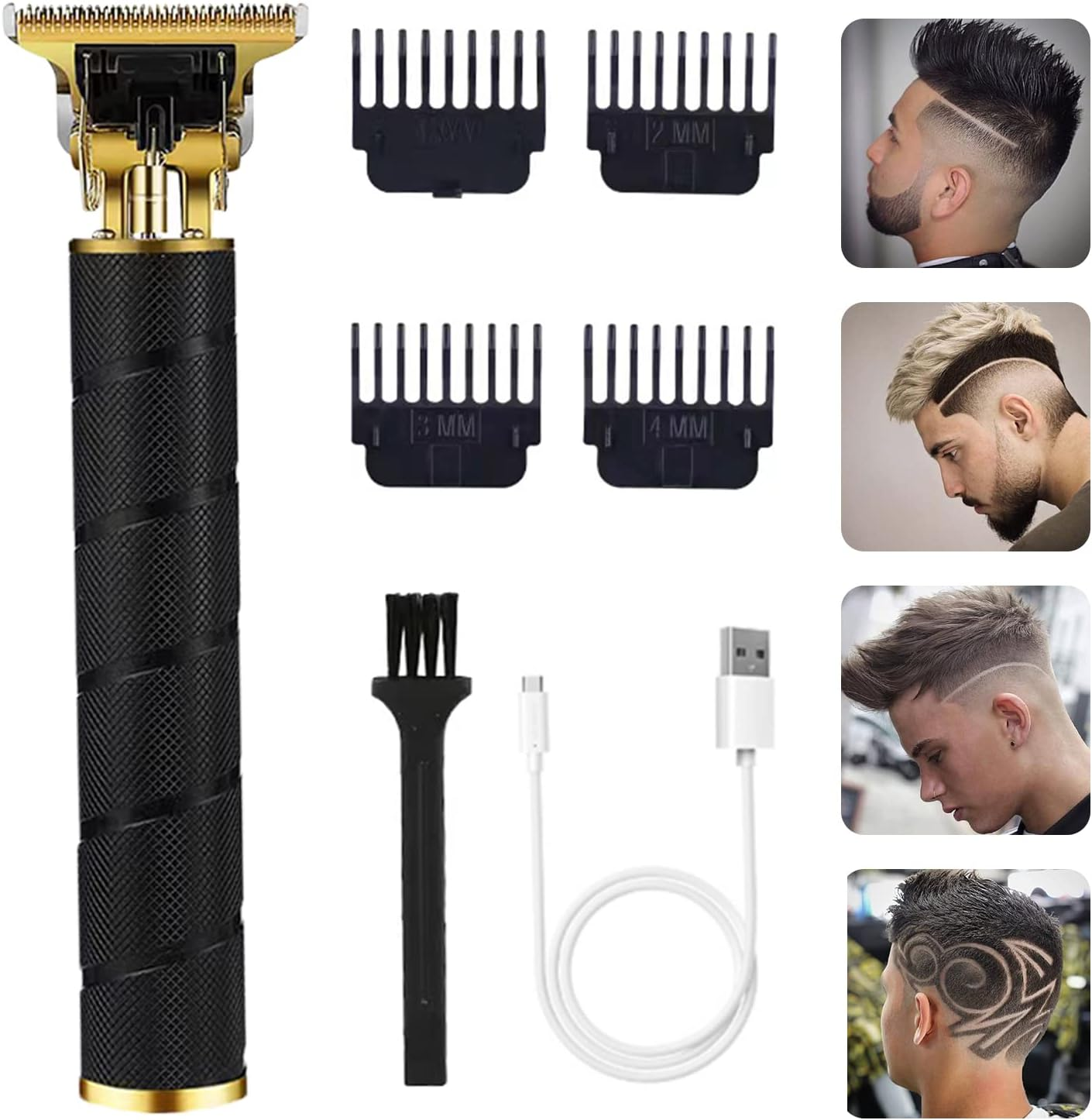 Hair Trimmer for Men, Professional Electric Hair Clippers Cordless Beard Trimmer