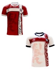 England Jersey Arza Design Home and Away 100% Polyester_Sublimate Soccer Jersey