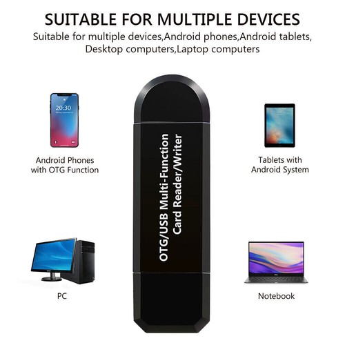 OTG Card Reader Adapter Micro USB SD TF USB 2.0 Memory For Android Phone PC - Picture 8 of 11