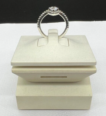 AUTHENTIC PANDORA SQUARE SPARKLE WISHBONE RING #198420C01-54