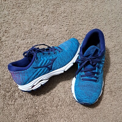 Mizuno Womens Wave Inspire 16 Waveknit 411171 Blue Running
