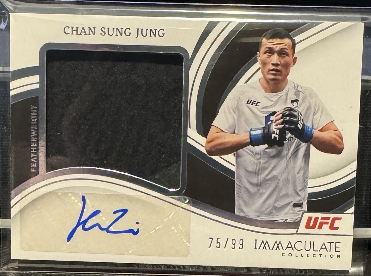 ufc chan sung jung サインカード　99枚限定 2023 Panini Immaculate UFC Chan Sung Jung /99 Memorabilia