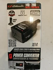 Schumacher XI14 DC to AC Power Converter for Cars, 140W/280W Peak, AC/USB for