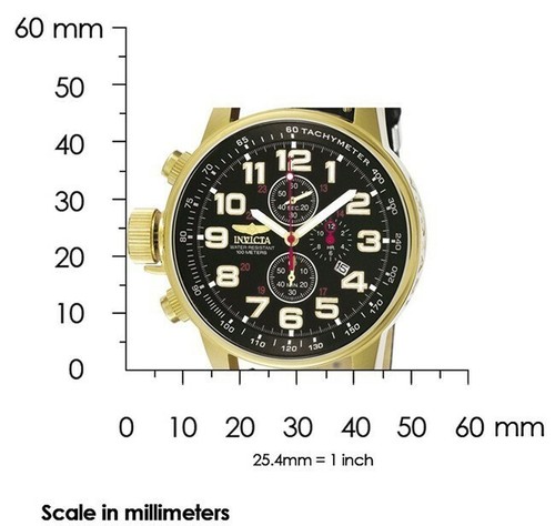 NUEVO RELOJ INVICTA PARA HOMBRE CRONÓGRAFO TONO DORADO ESFERA NEGRA IZQUIERDO 3330 - Imagen 4 de 4