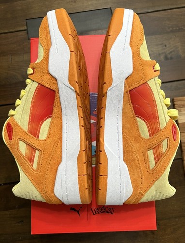 Puma X Pokémon Charmander 2022 Youth Slipstream Dark Cheddar Pale Lemon Size 7 - Picture 5 of 7