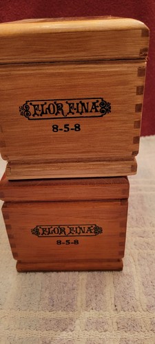 2 Empty Wood Cigar Box Arturo Fuente Flor Fina 8-5-8 Maduro Dominican Republic 2 - Picture 5 of 6