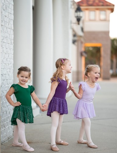 Girls Shiny Ruffle Sleeve Ballet Leotard with Skirt Criss-Cross Back Dance Dr... - Picture 8 of 8