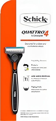 Schick - Quattro Titanium 4 Kit for Men |1 Handle with 2 Refills | Titanium &... - Picture 3 of 5