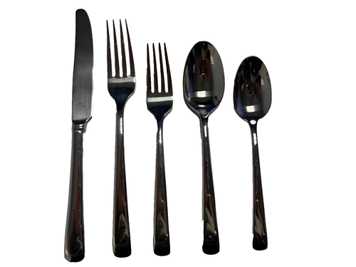 Monique Lhuiller "Atelier" stainless 5 - piece place set!! Used but perfect