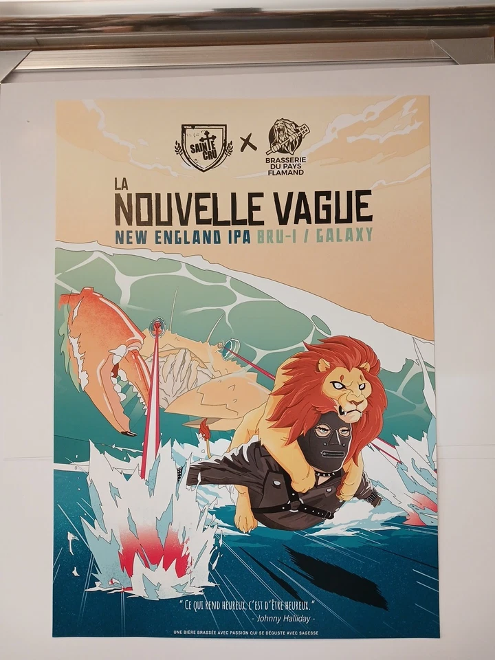 AFFICHE : LA NOUVELLE VAGUE / Collab Br. Ste Cru X Br. du Pays Flamand - France - Photo 1/1