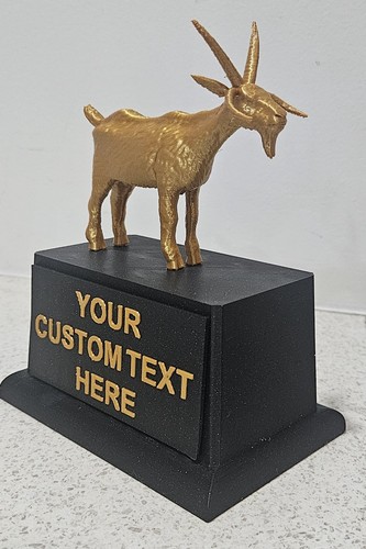 The G.O.A.T Goat award - Custom Novelty Gag trophy - Picture 2 of 4