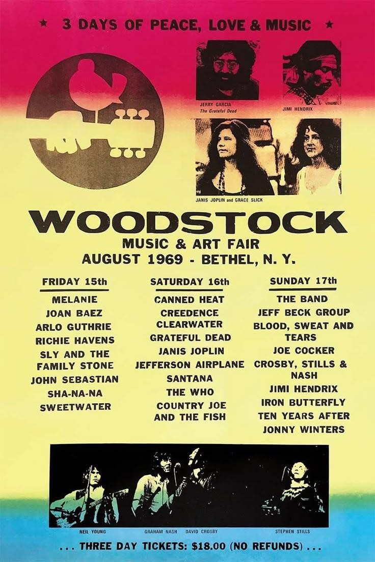 ウッドストック音楽祭 ポスター 1969年 1969 WOODSTOCK CONCERT POSTER WALL ART PRINT MELANIE CONCERT