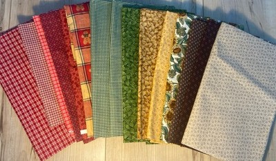 Lot of 15 - 1/2 Yd Pieces Of Vintage Quilting Fabric