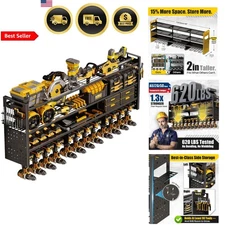 Power Tool Organizer Wall Mount Garage Storage Rack Shelf Mesh Storage Tool